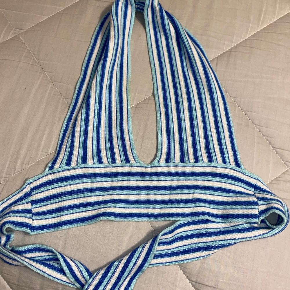 Halter top with tie in back